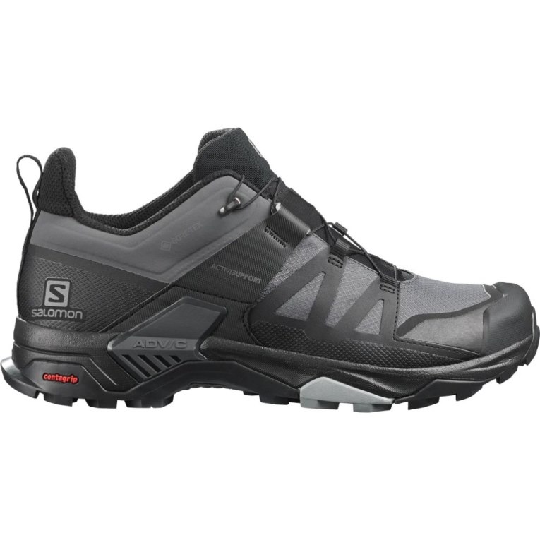 Black Salomon X Ultra 4 Wide GTX Men\'s Hiking Shoes | PH 12840Z